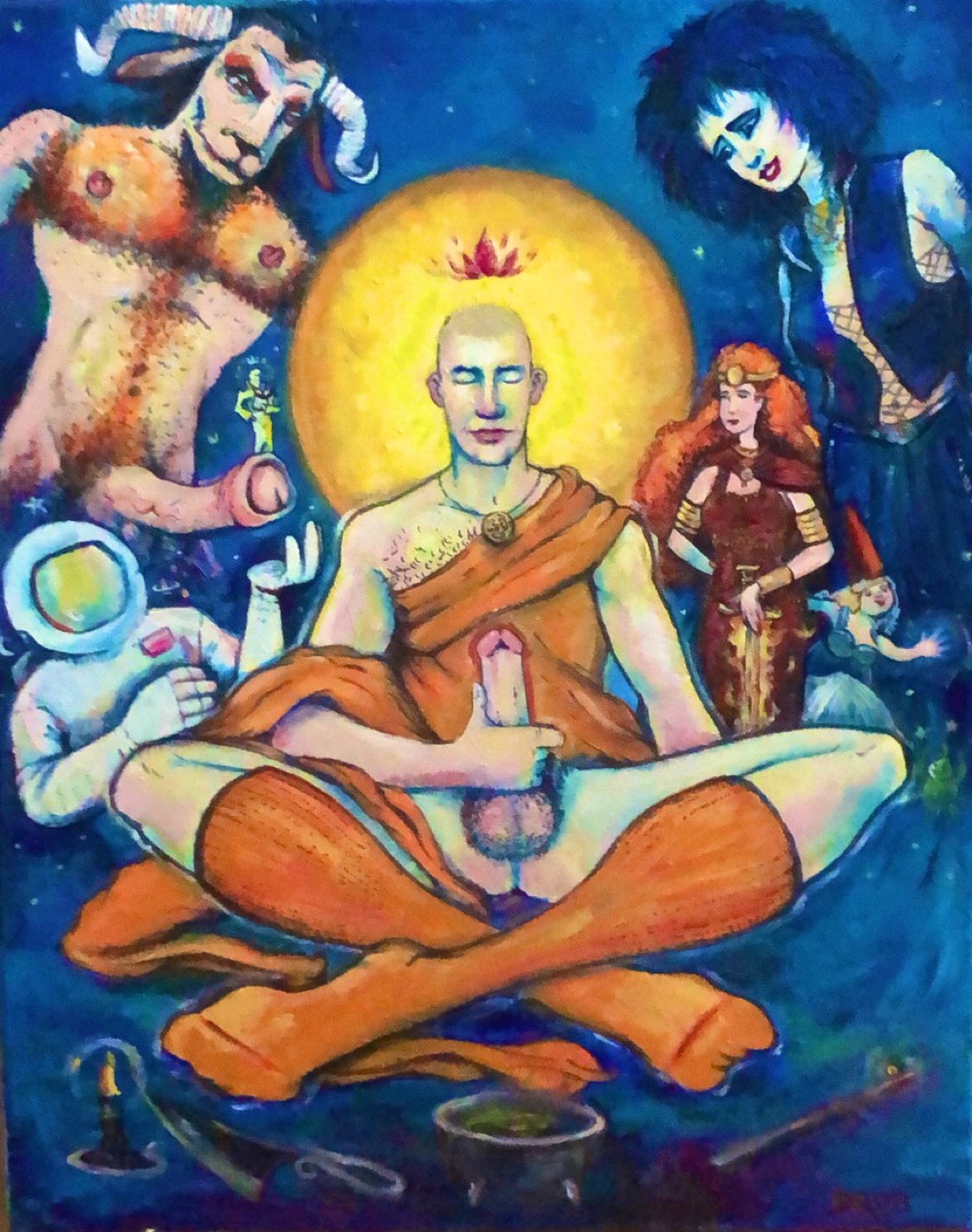 Unnamed Path - 16" x 20" acrylic painting -Drub's Erotic Art Portfolio