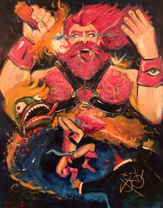 Berserker Queen – 16″ x 20″ acrylic painting Berserker Queen - 16" x 20" acrylic painting - Drub's Erotic Art Portfolio